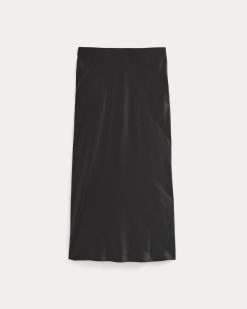 Alternative view of Slip Skirt in Silk Charmeuse | Black