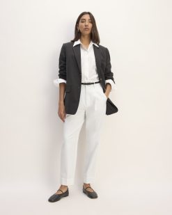 The Draper Tapered Pant in Buttersmooth | White
