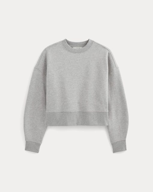 Alternative view of Luxe Fleece Sweatshirt | Heathered Grey