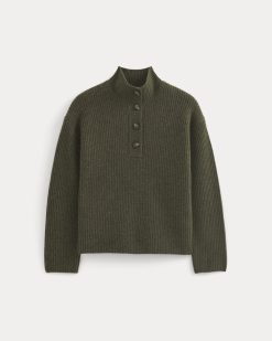 Alternative view of The Cocoon Henley in Wool Cashmere | Heather Beech