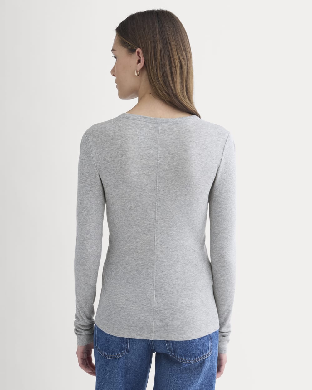 Tissue Long-Sleeve Crew | Heathered Grey - Image 5