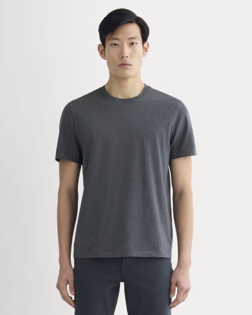 The Essential Organic Crew | Heather Deep Navy