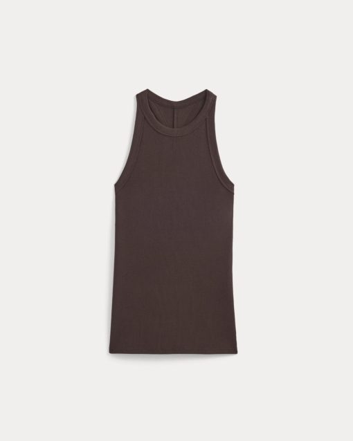 Alternative view of Luxe Rib Racerback Tank | Coffee Bean