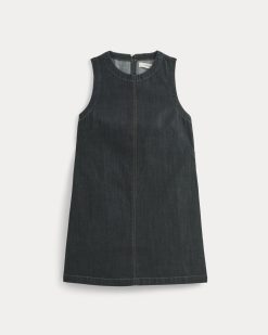 Alternative view of The Denim Shift Dress | Dark Indigo