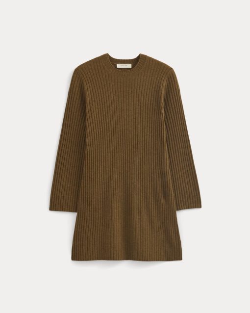 Alternative view of Cashmere Long-Sleeve Mini Dress | Heathered Toffee