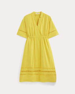 Alternative view of The Lace Trim Caftan Dress | High Visibility Yellow