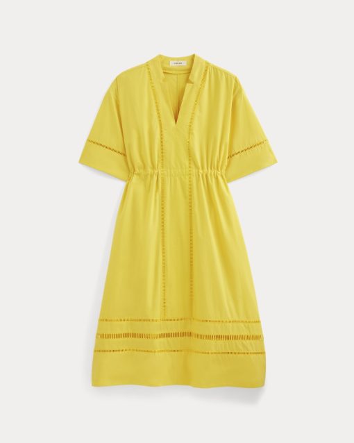 Alternative view of The Lace Trim Caftan Dress | High Visibility Yellow
