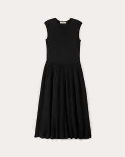 Alternative view of The Knit Pleated Dress | Black
