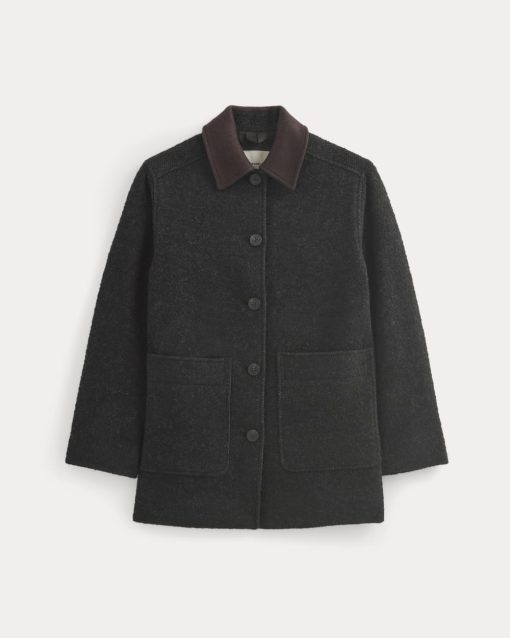 Alternative view of Italian Car Coat | Carbone/Black
