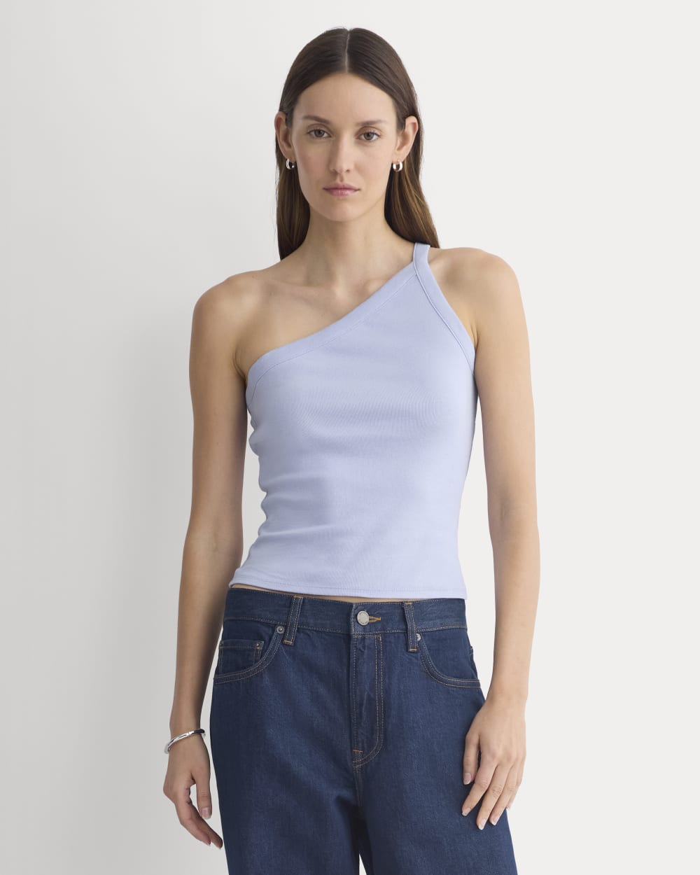 RetroSoft Cotton One-Shoulder Tank | Aleutian