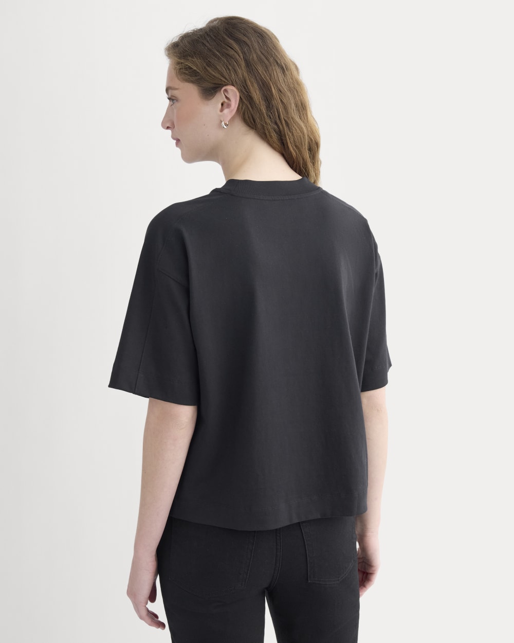 Oversized Seamed Tee | Black - Image 5