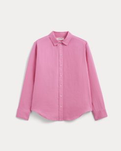 Alternative view of The Must-Have Shirt in Linen | Deep Pink