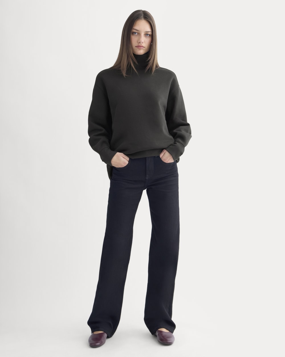 Luxe Fleece Turtleneck | Black - Image 3