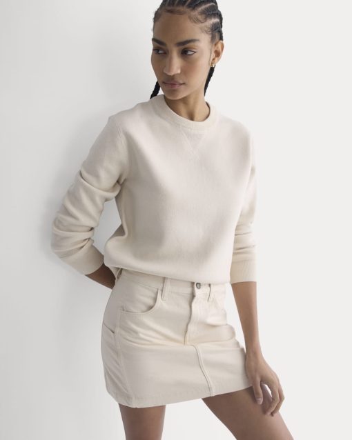 Denim Utility Mini Skirt | Calico Ecru