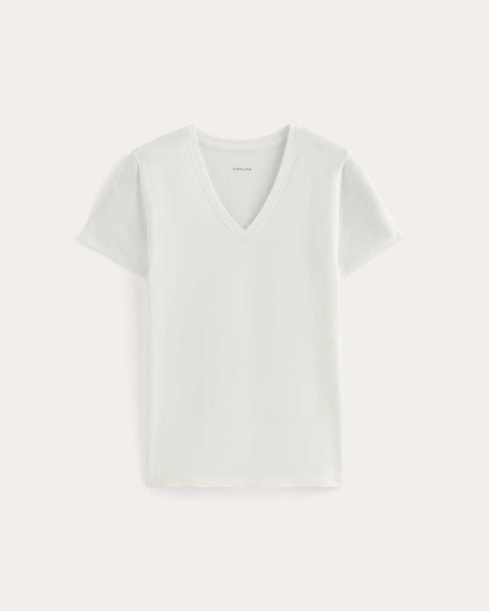 The Slim V-Neck Tee in Essential Cotton | White - Image 2