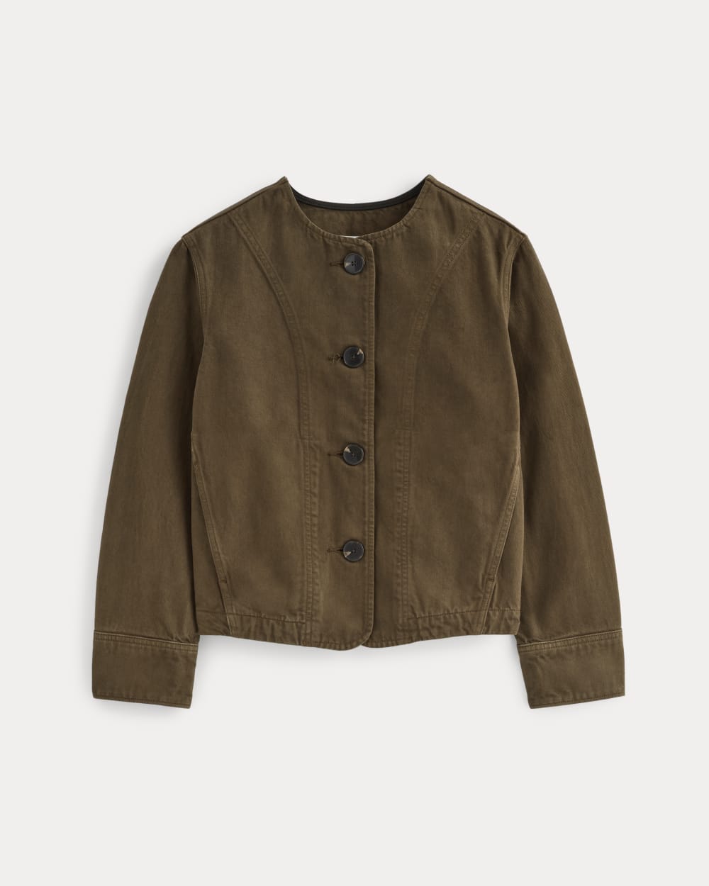 The Denim Barrel Jacket | Cocoa - Image 2