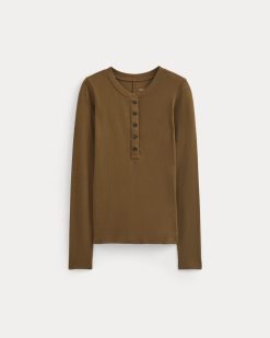 Alternative view of The Luxe Rib Henley | Toffee