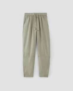 Alternative view of The Linen Pull-On Barrel Pant | Sage Green