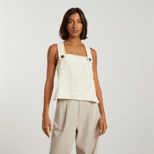Alternative view of The Apron Linen Tank | Canvas