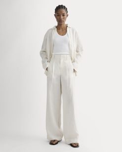 The Linen Way-High® Drape Pant | Natural Chambray