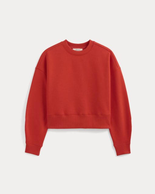 Alternative view of Luxe Fleece Sweatshirt | Fiery Red