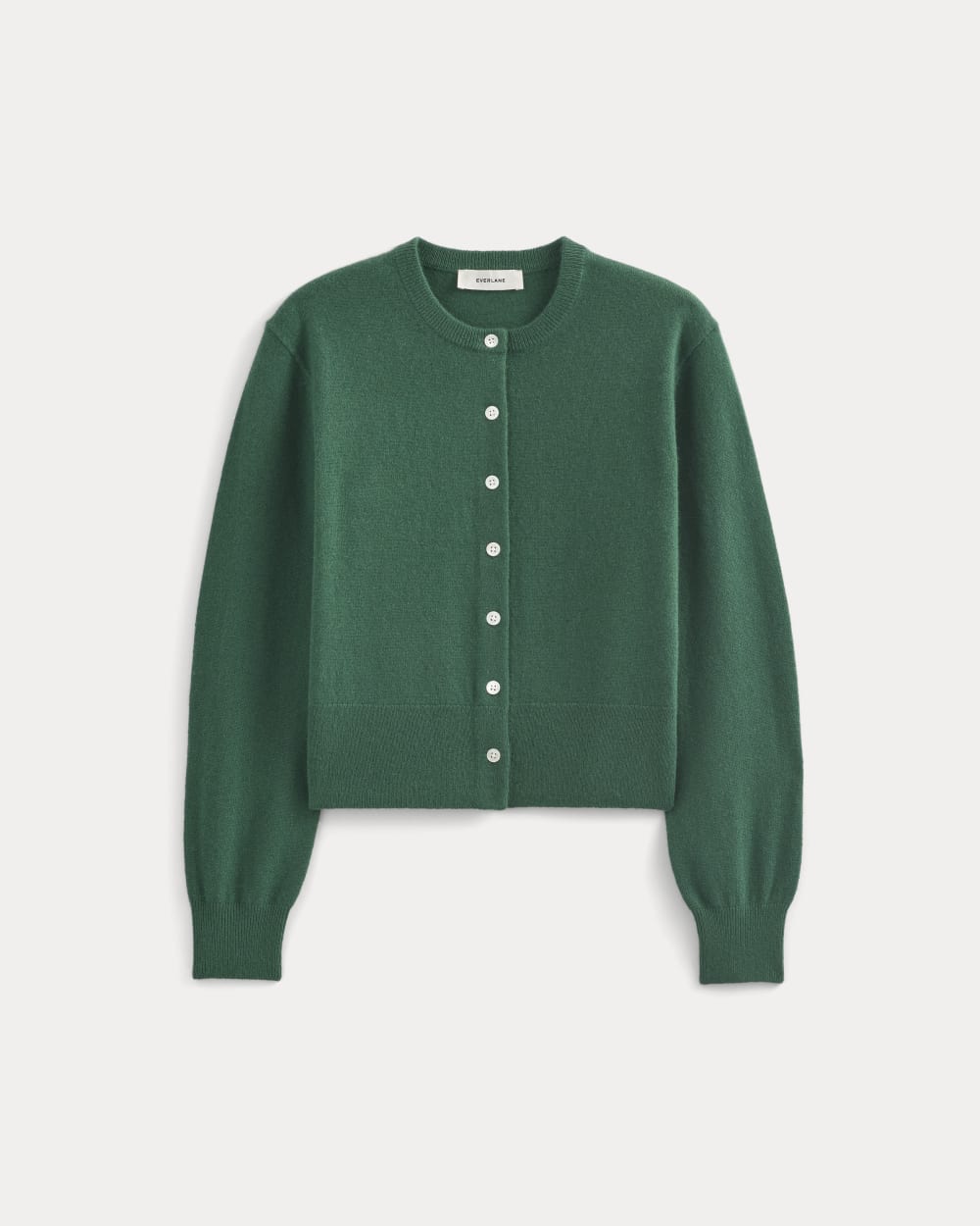 Cashmere Cropped Cardigan | Hunter Green - Image 2