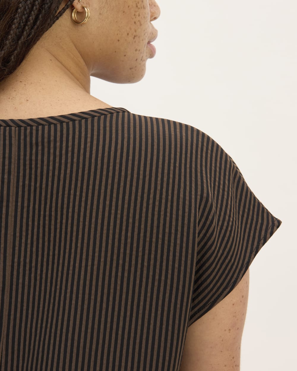 The Mini Jacquard Stripe Top | Cocoa / Black - Image 5