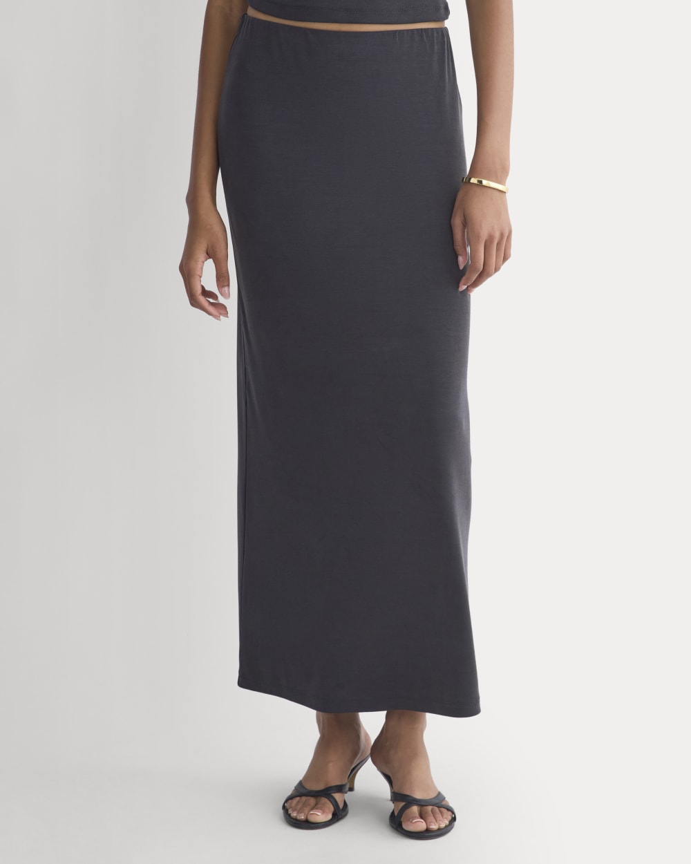 Maxi Skirt in Butterknit | Black - Image 3