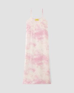 Alternative view of The Everlane x Marques' Almeida Satin Tie-Dye Dress | Pink Tie-Dye