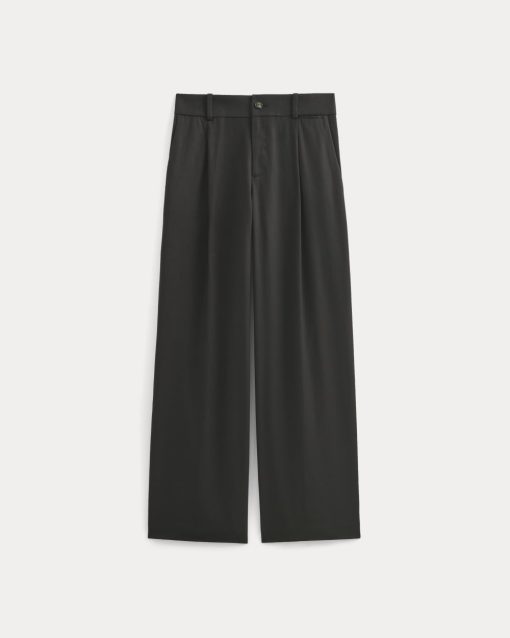 Alternative view of Wide-Leg Trouser in Buttersmooth | Black | 30 Inseam