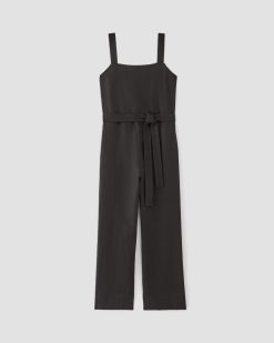 Alternative view of The Linen Side-Button Jumpsuit | Black