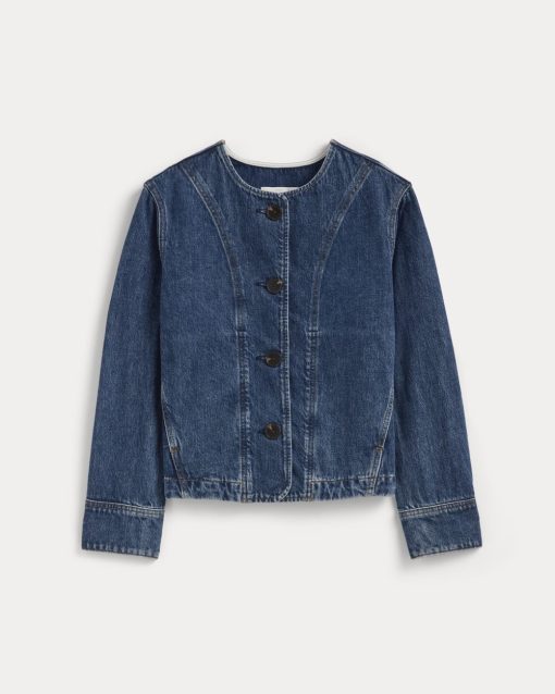 Alternative view of The Denim Barrel Jacket | Deep Atlantic