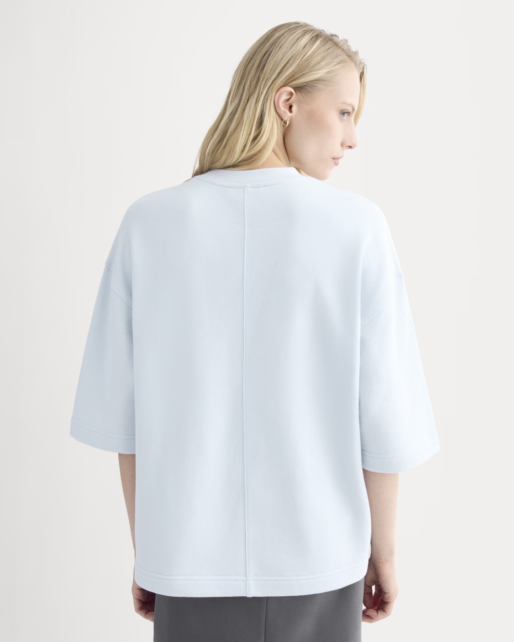 Lightweight Terry Oversized Tee | Skywriting - Image 6