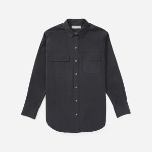 Alternative view of The Washable Silk Relaxed Shirt  | Washed Black