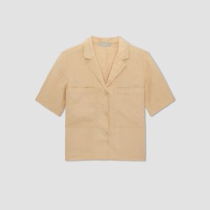 Alternative view of The Linen Workwear Shirt | Warm Khaki