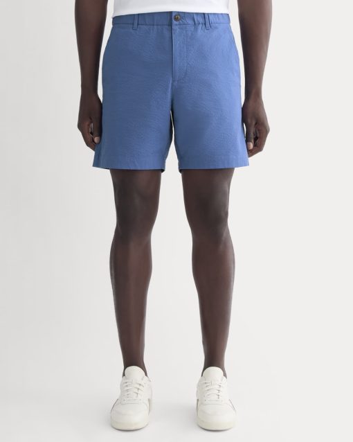 The Seersucker Short | Soft Cobalt