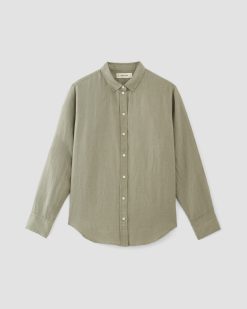 Alternative view of The Must-Have Shirt in Linen | Sage Green