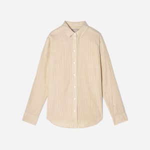 Alternative view of The Must-Have Shirt in Silky Cotton | Golden Palm / White