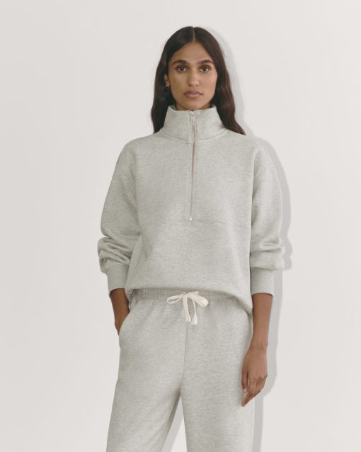 Luxe Fleece Half-Zip Sweatshirt | Heathered Grey
