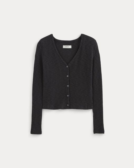 Alternative view of The Cozy Rib Cardigan | Black