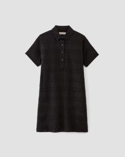 Alternative view of The Linen Eyelet Shirtdress | Black Eyelet