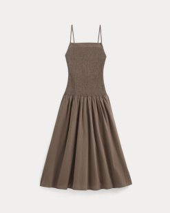 Alternative view of The Gauze Open-Back Dress | Mocha