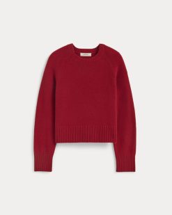 Alternative view of The Boxy Crew in Cashmere | Berry Red