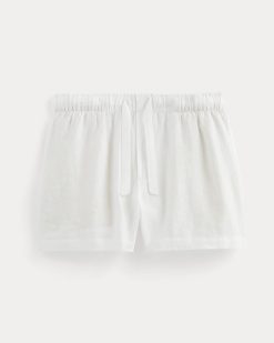 Alternative view of The Drawstring Boxer Short in Linen | White