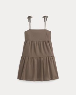 Alternative view of The Gauze Mini Tiered Dress | Mocha