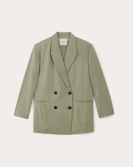 Alternative view of The Double-Breasted Blazer in Buttersmooth | Seagrass