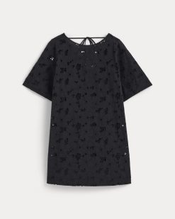 Alternative view of The Eyelet Mini Shift Dress | Black