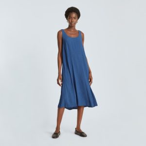 Alternative view of The Naia™ Ripple Tank Dress | Deep Blue