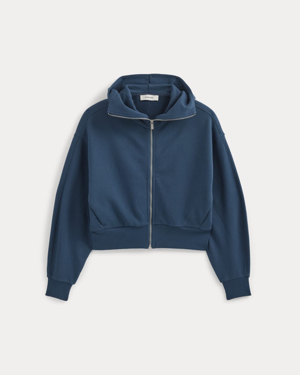 Lightweight Terry Cropped Full-Zip | Blue Wing Teal - Image 2