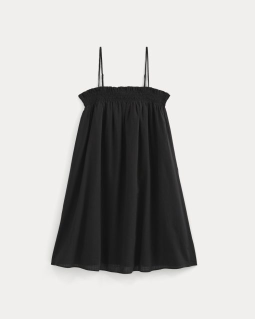Alternative view of Gauze Smocked Dress | Black